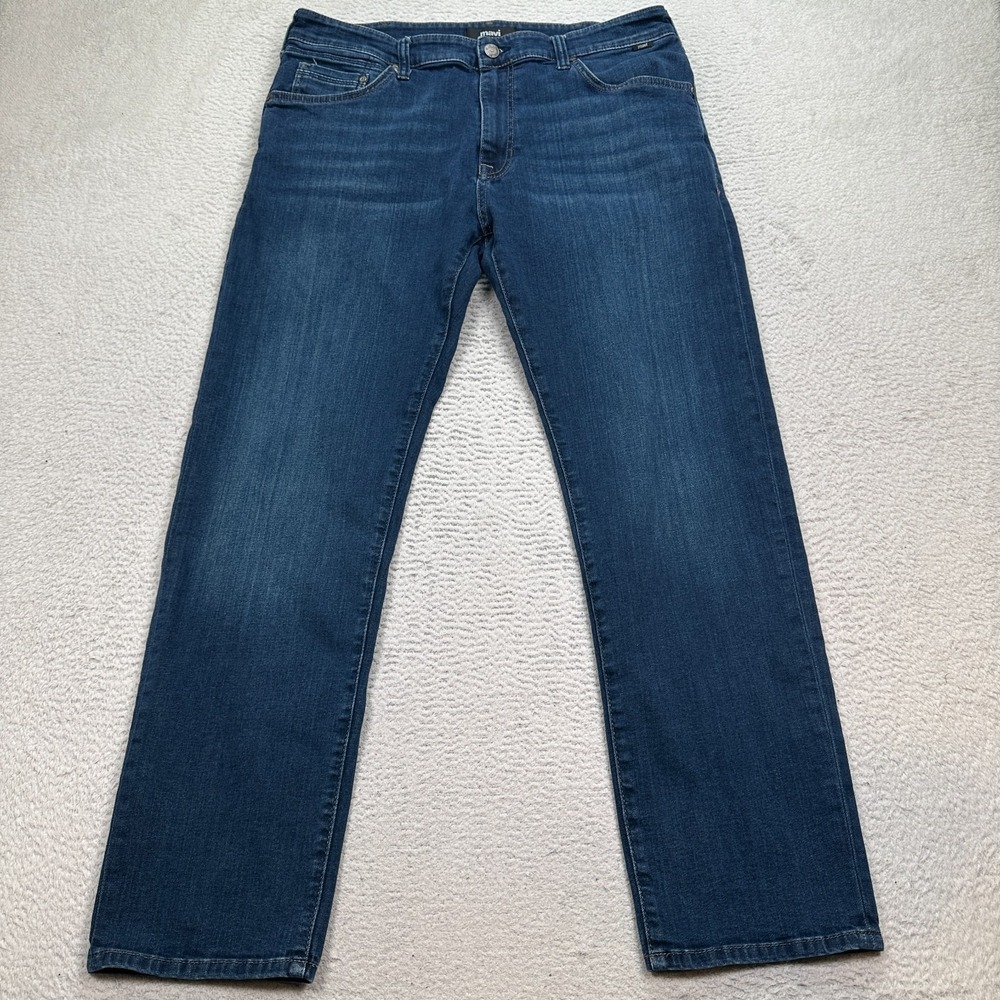 Mavi Zach Jeans Mens 38X32 Straight Leg Denim Medium Wash‎ Casual